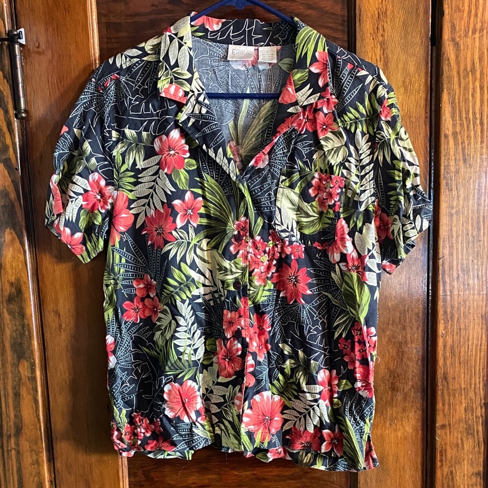 Vintage Floral Hawaiian Shirt